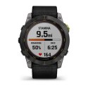 Zegarek sportowy Garmin Enduro 2 Solar 35mm Black Carbon Gray DLC Ti Ultrafit Band Szary