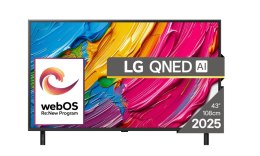 LG 43QNED80A3A | 43 | Smart TV | webOS 25 | UHD | Czarny