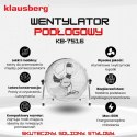 WENTYLATOR WIATRAK CYRKULATOR PODŁOGOWY 60W KLAUSBERG KB-7516