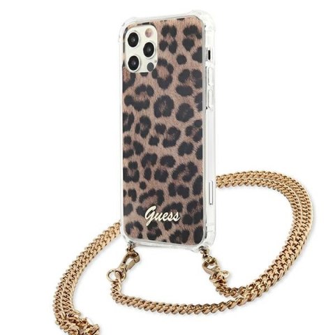 Guess GUHCP12LKCLEO iPhone 12 Pro Max6,7" Leopard hardcase Gold Strap