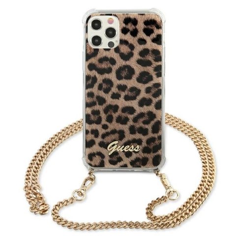 Guess GUHCP12LKCLEO iPhone 12 Pro Max6,7" Leopard hardcase Gold Strap