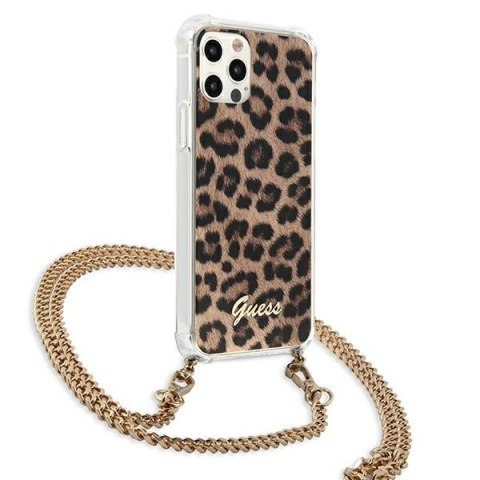 Guess GUHCP12LKCLEO iPhone 12 Pro Max6,7" Leopard hardcase Gold Strap