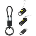 Zestaw akcesoriów 4w1 4smarts Explorer kabel brelok USB-C, adapter USB-C do USB-C, zapalniczka USB-C, latarka USB-C, czarny