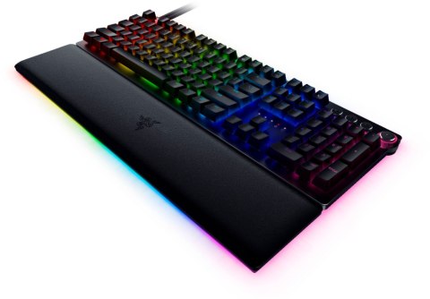 Klawiatura do gier Razer Huntsman V2 z optycznym przełącznikiem podświetleniem LED RGB, przewodowa, czarna, układ numeryczny, pr