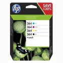 HP oryginalny ink / tusz N9J73AE, HP 364 Combo pack, CMYK, blistr, HP 4-pack + paper Combo-pack,B8550,C5380,D5460