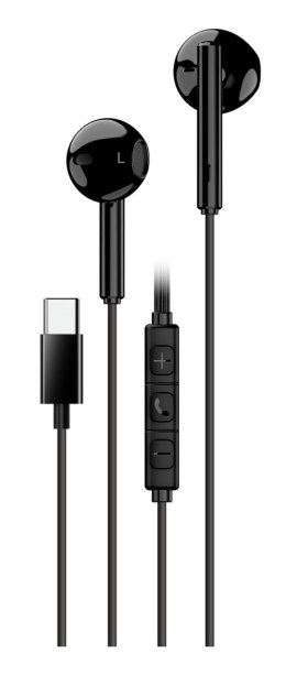 Genius HS-M366, słuchawki z mikrofonem, czarna, 360°obrotowy klips, USB Type-C
