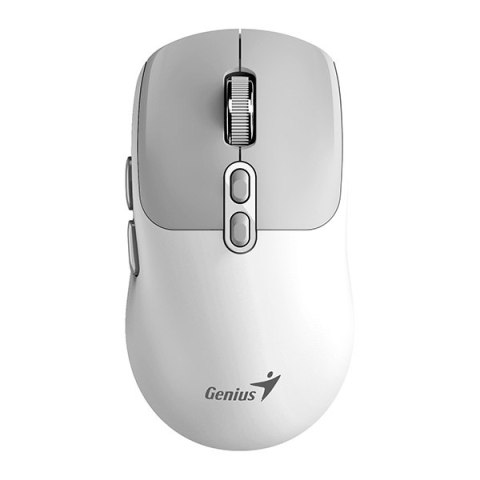 Mysz bezprzewodowa, Genius NX-8080S BT, biało-szary, optyczna, 1600DPI