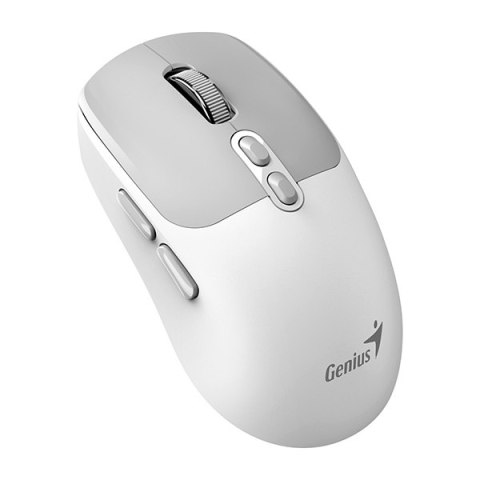 Mysz bezprzewodowa, Genius NX-8080S BT, biało-szary, optyczna, 1600DPI