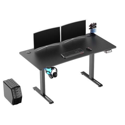 ULTRADESK Biurko dla gracza LEVEL V2, 140x68cm, 72-117cm, elektycznie regulowany