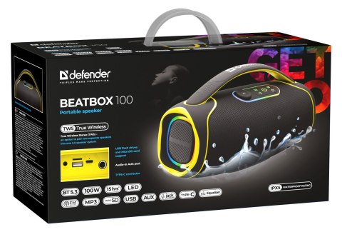 Defender głośnik BEATBOX 100, 100W, czarny