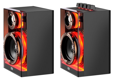 Defender głośniki FUTURO, 2.0, 20W, czarne, AUX/Bluetooth, podświetlenie