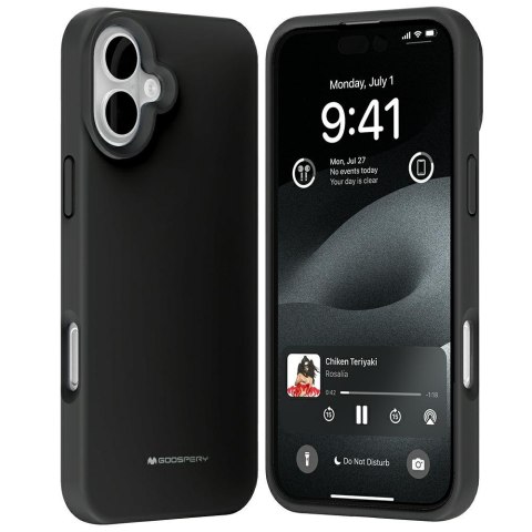 Etui Mercury Pure Magsafe Silicone do iPhone 16 Plus czarny