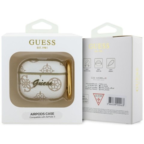 Guess GUA3PG4GPH AirPods 3 cover biały/white 4G Hook