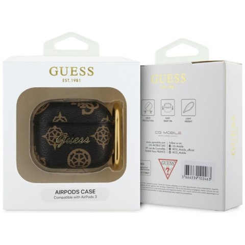 Guess GUA3PG4GPK AirPods 3 cover czarny/black 4G Hook