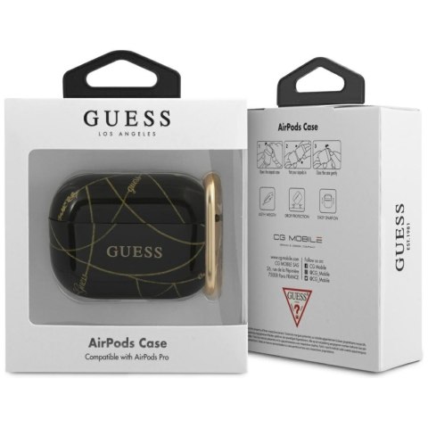 Guess GUACAPTPUCHBK AirPods Pro cover czarny/black Gold Chain Collection
