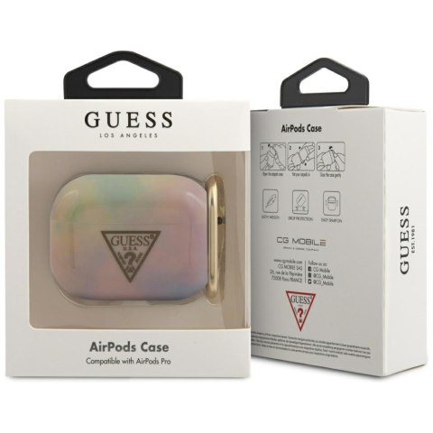 Guess GUACAPTPUMCGG01 AirPods Pro cover różowy/pink Tie & Dye Collection