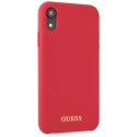 Guess GUHCI61LSGLRE iPhone Xr red/czerwony hard case Silicone