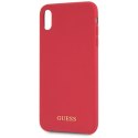 Guess GUHCI65LSGLRE iPhone Xs Max red/czerwony hard case Silicone
