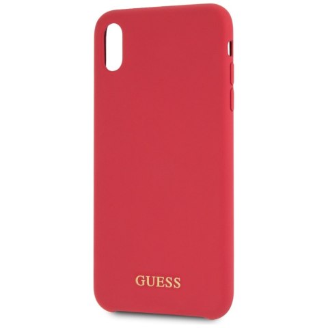 Guess GUHCI65LSGLRE iPhone Xs Max red/czerwony hard case Silicone