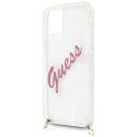 Guess GUHCP12LCRTVSPI iPhone 12 Pro Max 6,7" różowy/pink hardcase Script Vintage