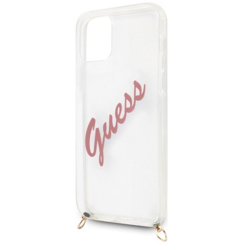 Guess GUHCP12LCRTVSPI iPhone 12 Pro Max 6,7" różowy/pink hardcase Script Vintage