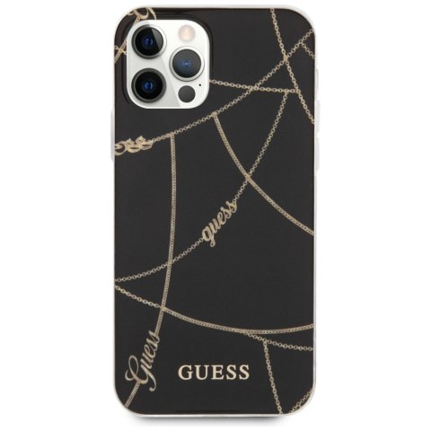 Guess GUHCP12LPCUCHBK iPhone 12 Pro Max 6,7" czarny/black hardcase Gold Chain Collection