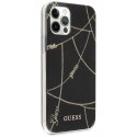 Guess GUHCP12LPCUCHBK iPhone 12 Pro Max 6,7" czarny/black hardcase Gold Chain Collection