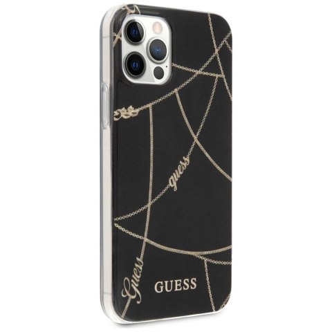 Guess GUHCP12LPCUCHBK iPhone 12 Pro Max 6,7" czarny/black hardcase Gold Chain Collection