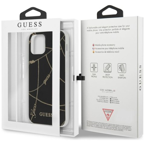 Guess GUHCP12LPCUCHBK iPhone 12 Pro Max 6,7" czarny/black hardcase Gold Chain Collection