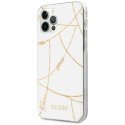 Guess GUHCP12LPCUCHWH iPhone 12 Pro Max 6,7" biały/white hardcase Gold Chain Collection