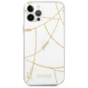 Guess GUHCP12LPCUCHWH iPhone 12 Pro Max 6,7" biały/white hardcase Gold Chain Collection