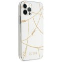 Guess GUHCP12LPCUCHWH iPhone 12 Pro Max 6,7" biały/white hardcase Gold Chain Collection