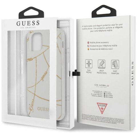 Guess GUHCP12LPCUCHWH iPhone 12 Pro Max 6,7" biały/white hardcase Gold Chain Collection