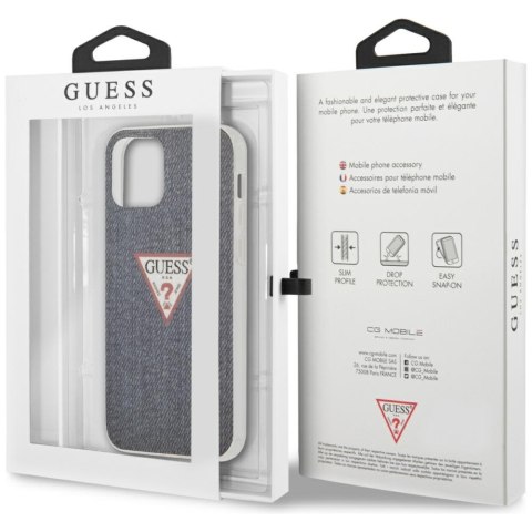 Guess GUHCP12LPCUJULDB iPhone 12 Pro Max 6,7" granatowy/dark blue hardcase Jeans Collection