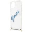 Guess GUHCP12MCRTVSBL iPhone 12/12 Pro 6,1" niebieski/blue hardcase Script Vintage