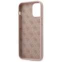 Guess GUHCP12SLSLMGLP iPhone 12 mini 5,4" jasnoróżowy/light pink hardcase Silicone Script Gold Logo