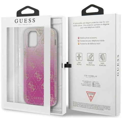 Guess GUHCP12SPCU4GGPI iPhone 12 mini 5,4" różowy/pink hardcase 4G Gradient