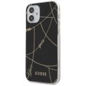 Guess GUHCP12SPCUCHBK iPhone 12 mini 5,4" czarny/black hardcase Gold Chain Collection