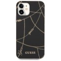 Guess GUHCP12SPCUCHBK iPhone 12 mini 5,4" czarny/black hardcase Gold Chain Collection