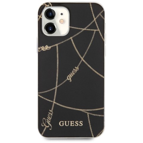 Guess GUHCP12SPCUCHBK iPhone 12 mini 5,4" czarny/black hardcase Gold Chain Collection