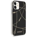 Guess GUHCP12SPCUCHBK iPhone 12 mini 5,4" czarny/black hardcase Gold Chain Collection