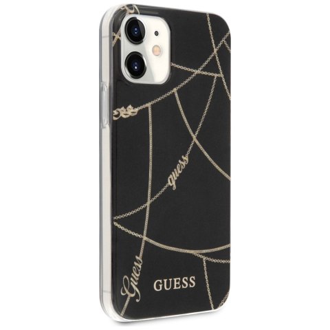 Guess GUHCP12SPCUCHBK iPhone 12 mini 5,4" czarny/black hardcase Gold Chain Collection