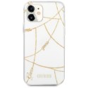 Guess GUHCP12SPCUCHWH iPhone 12 mini 5,4" biały/white hardcase Gold Chain Collection