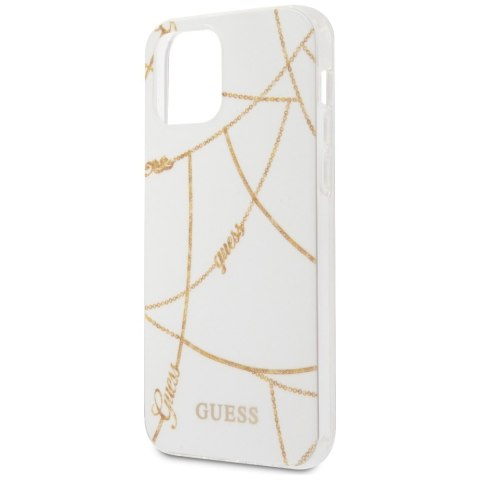 Guess GUHCP12SPCUCHWH iPhone 12 mini 5,4" biały/white hardcase Gold Chain Collection