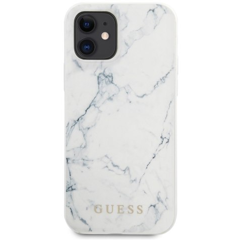 Guess GUHCP12SPCUMAWH iPhone 12 mini 5,4" biały/white hardcase Marble