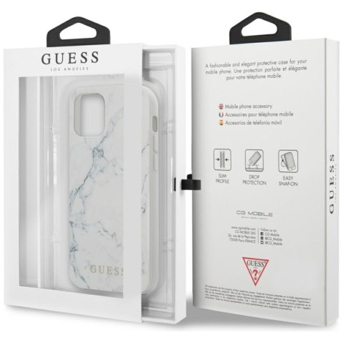 Guess GUHCP12SPCUMAWH iPhone 12 mini 5,4" biały/white hardcase Marble