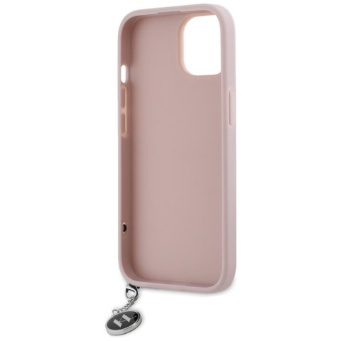 Karl Lagerfeld KLHCP15SPSAKDGCP iPhone 15 / 14 / 13 6.1" różowy/pink hardcase Saffiano Rhinestones & Charm