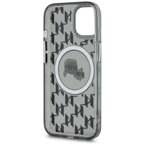 Karl Lagerfeld KLHMP15SHMCKMHK iPhone 15 6.1" czarny/black IML Monogram Karl&Choupette Head MagSafe