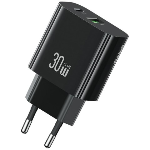 Ładowarka sieciowa USAMS CC316 T65 30W 1xUSB-C 1xUSB-A Fast Charging czarny