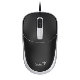 Mysz przewodowa, Genius DX-123, czarno-szara, optyczna, 1200DPI